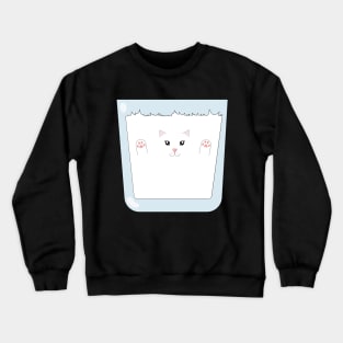 Liquid Cat in a Cup Crewneck Sweatshirt